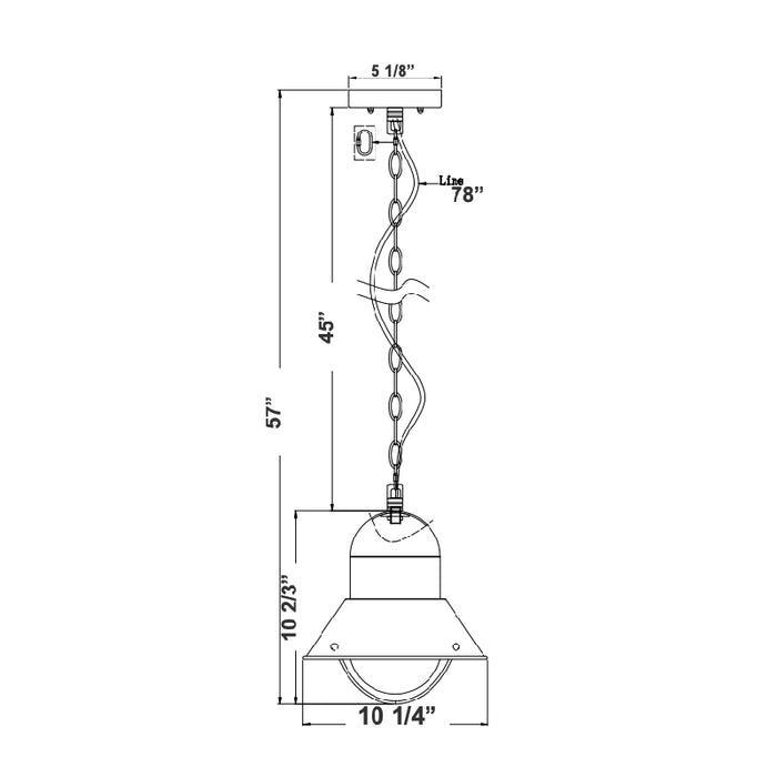 Westgate WSX 10" LED Seaside Suspended Light