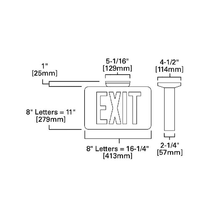 XLA2/XLN2 LED Exit Sign