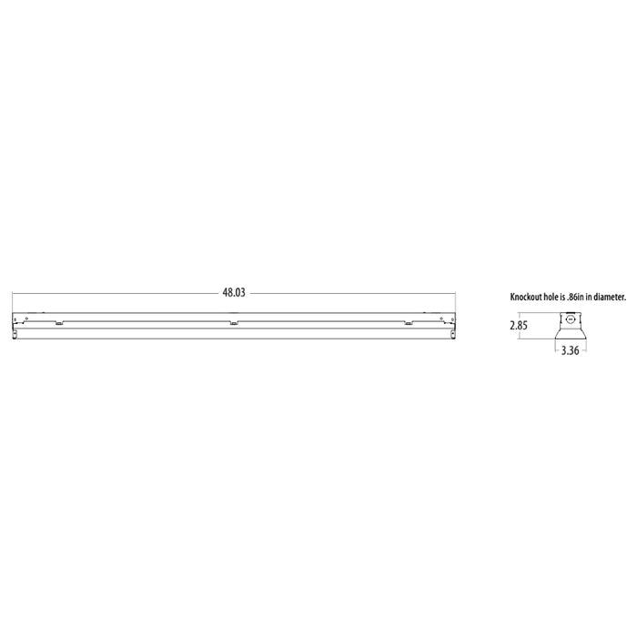 Lithonia ZL1F 48" 30W LED Strip Light with Wide Flat Lens