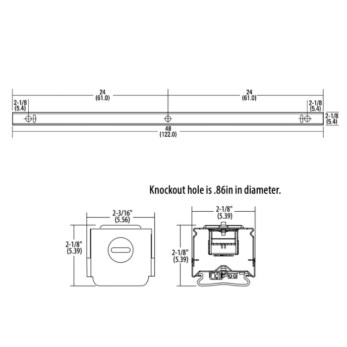 Lithonia ZL1N ZL Series, 34W 4-ft LED Strip Light with Narrow Lens, 3500K, 5000 Lumens, 0-10V Dimming, 120-277V