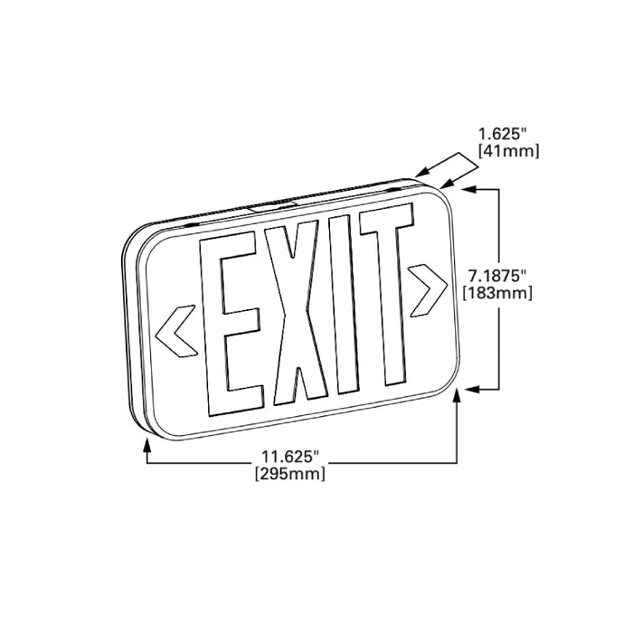 Sure-Lites APX7RG All-Pro LED Exit Sign w/ Battery