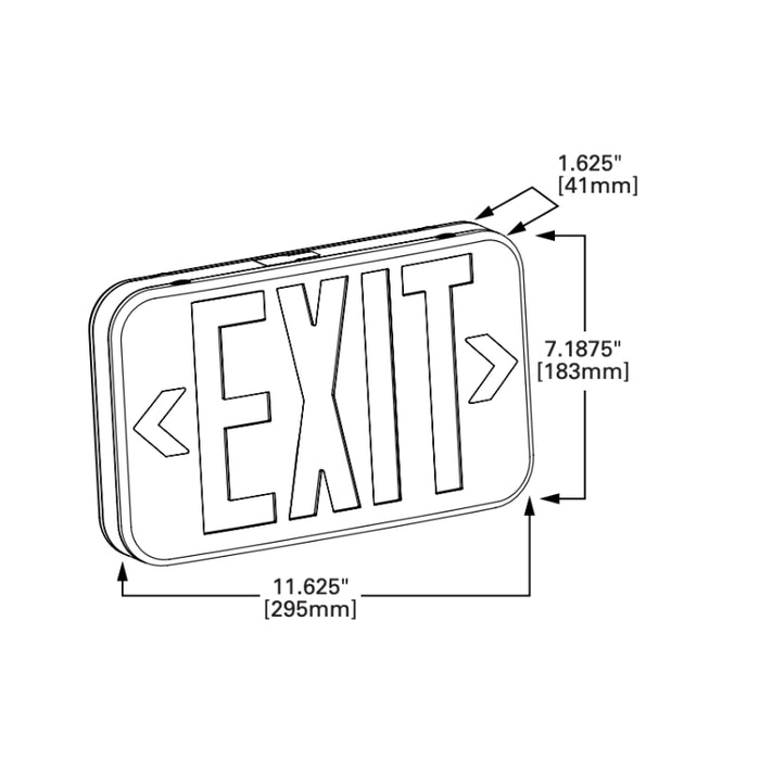 Sure-Lites APX6 All Pro LED Exit Sign, AC Only - Discontuinued -