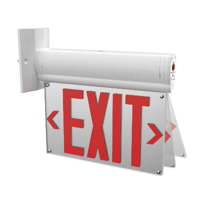 Lithonia BE W U Basics Edge-lit Exit Sign, Universal Mount