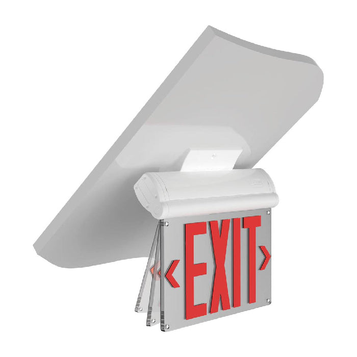 Lithonia BE W U Basics Edge-lit Exit Sign, Universal Mount