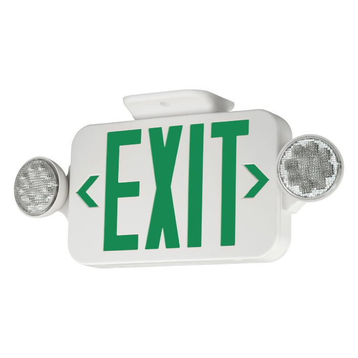 Compass CCG LED Combination Exit/Emergency Light - Green Letters