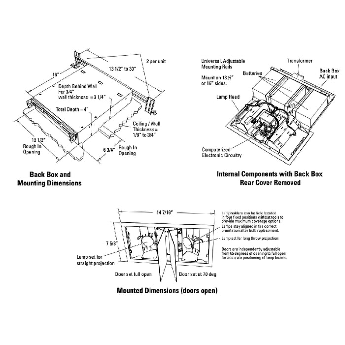Sure-Lites CEL2412 Architectural Emergency Light, 24W Capacity