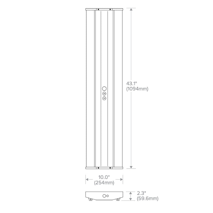Columbia CLB4 4-ft, 299W,  LED Linear High Bay, 42000 Lumens, 0-10 Dimming, 120-277V