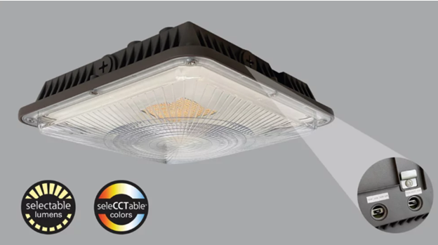Lumark CLCS15S-PC LED Canopy Light Lumen and CCT Selectable with Photocell