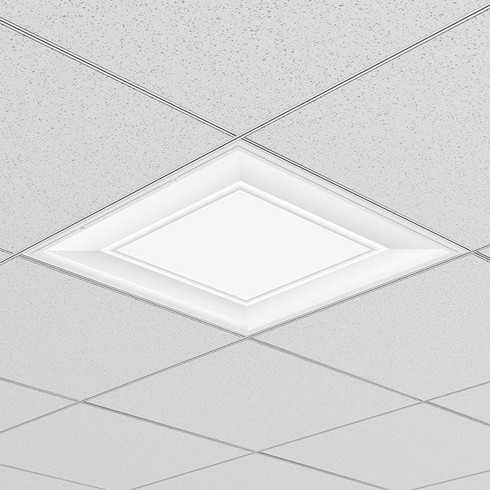 Corelite 22PD-80-PB1 Perceive 2x2 61.2W LED Recessed Troffer, Bevel Shielding