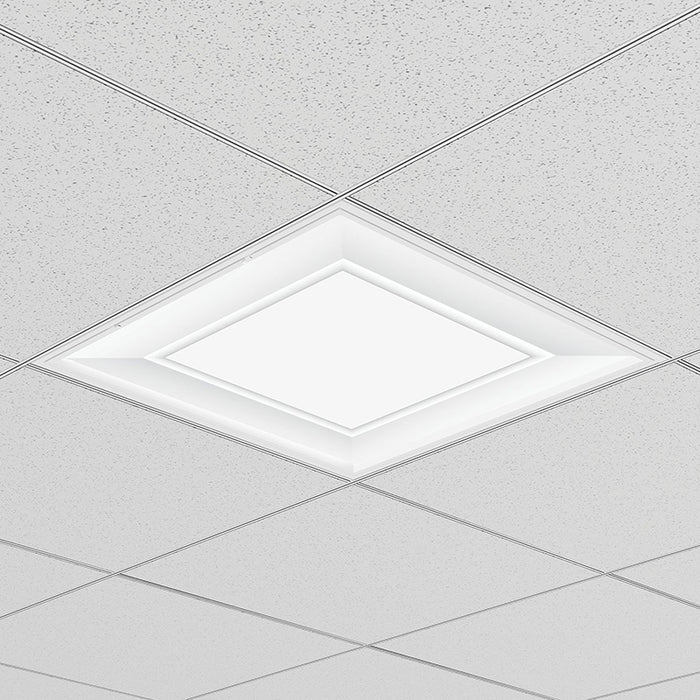 Corelite 22PD-50-PB1 Perceive 2x2 41.9W LED Recessed Troffer, Bevel Shielding