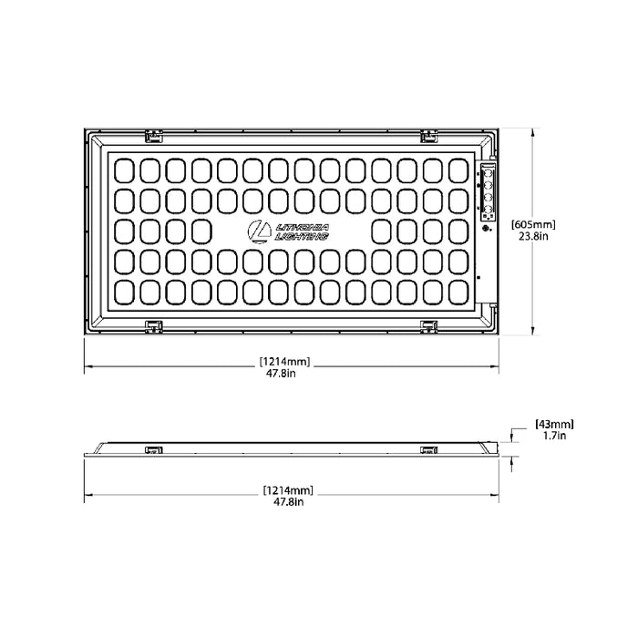 Lithonia CPX 2x4 LED Switchable Panel, 3CCT Selectable, 120-347V