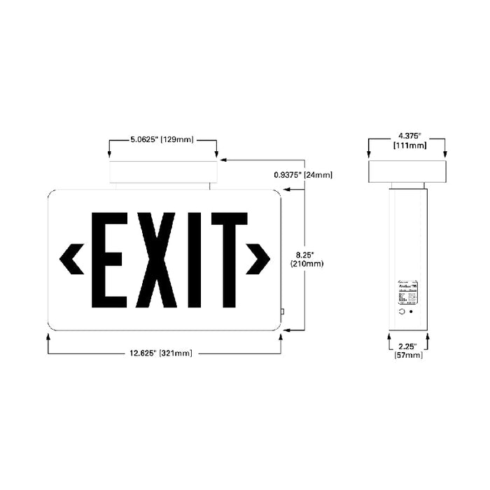 Sure-Lites CX7 LED Exit Sign, Self Powered
