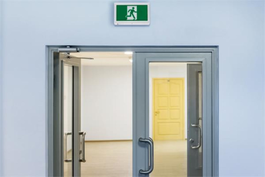 Lithonia EARM Signature Extruded Aluminum Running Man Sign, Nickel-cadmium Battery, Double face, Self-diagnostics, 120V