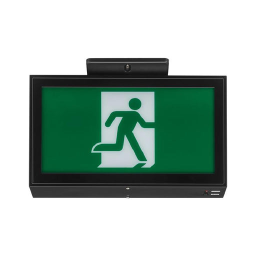 Lithonia EARM Signature Extruded Aluminum Running Man Sign, AC only, Double face, 120V - Black