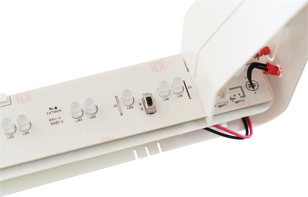 Lithonia Contractor Select ECRG LED Emergency Light/Exit Combo, Red/Green Selectable, Round Lamp Heads
