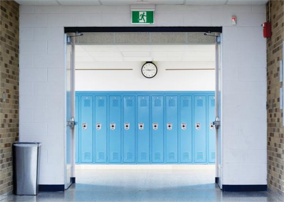 Lithonia EDGRM Quantum Extruded Aluminum Edge-Lit Running Man Sign, Nickel Metal Hydride, 120-347V