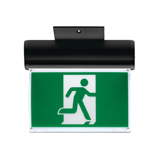Lithonia EDGRM Quantum Extruded Aluminum Edge-Lit Running Man Sign, AC only, 120-347V - Black