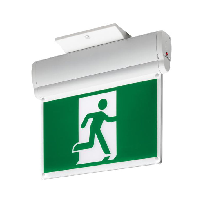 Lithonia EDGRM Quantum Extruded Aluminum Edge-Lit Running Man Sign, Nickel Metal Hydride, 120-347V