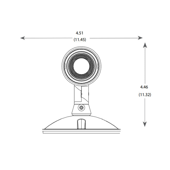 Lithonia ERE LED Round Emergency Remote Light Head, Single Head, Weather Proof