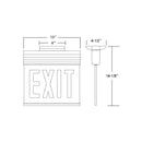 Sure-Lites ECHX Chicago Edge-Lit LED Exit Sign Trim, Surface Mount