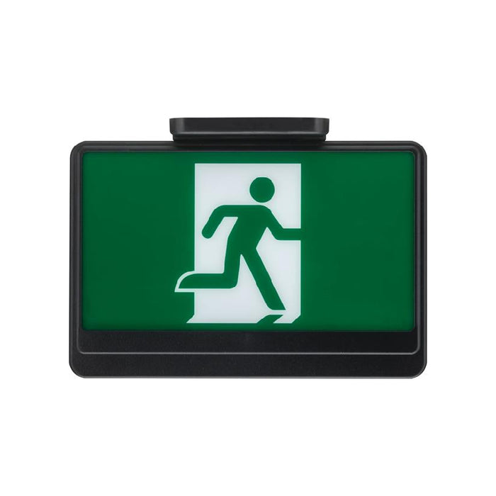 Lithonia EXRM Basics Thermoplastic Running Man Sign, Nickel Cadmium Battery, Self-diagnostics, 120/347V - Black