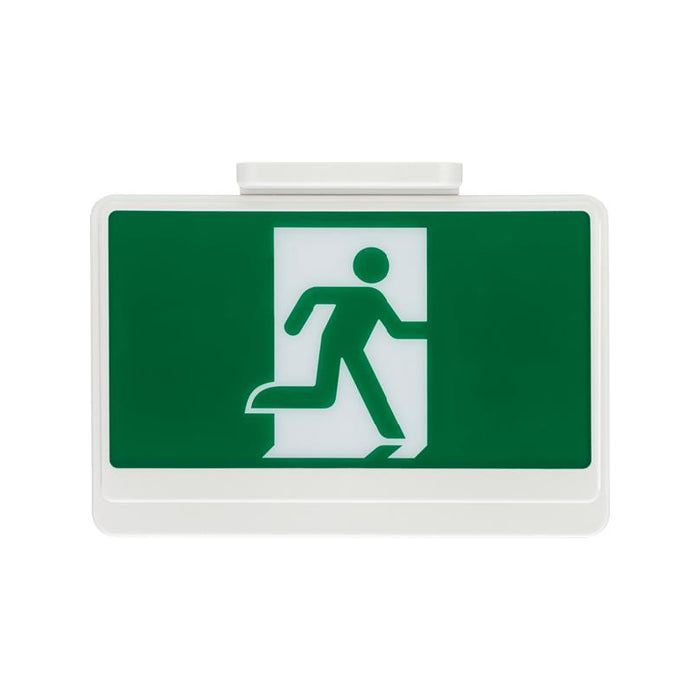 Lithonia EXRM Basics Thermoplastic Running Man Sign, Nickel Cadmium Battery, 120/347V - White