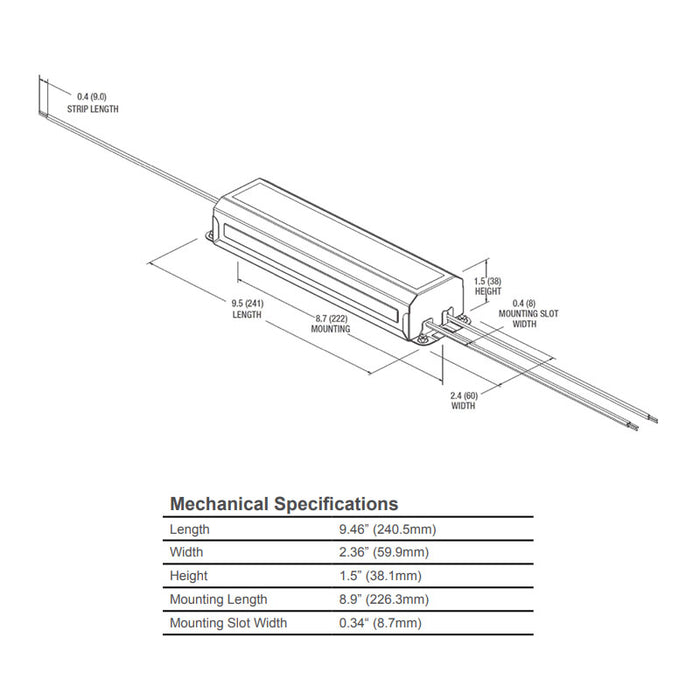 eldoLED FieldSET OTI 180W LED Industrial Driver, 277-480V