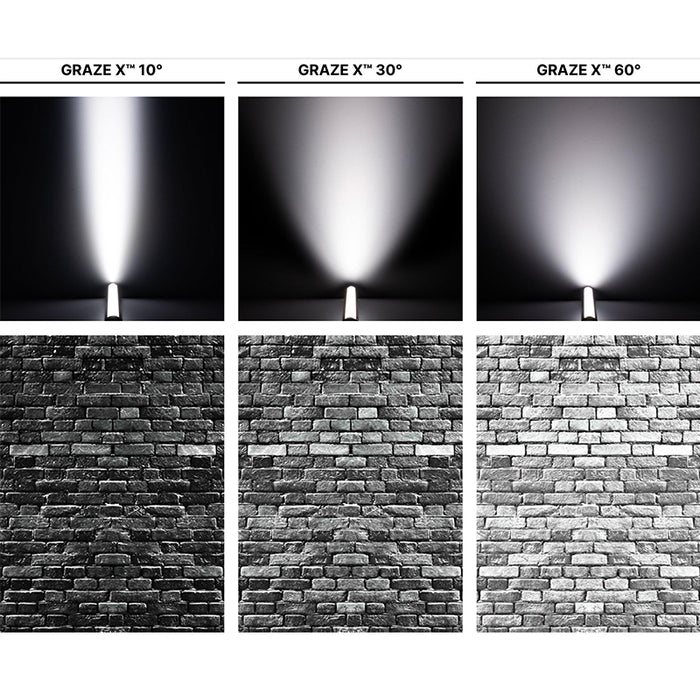home | graze Images High Quality Grahic Linear Grazer X Fixture with precise beam control. Graze with low glar