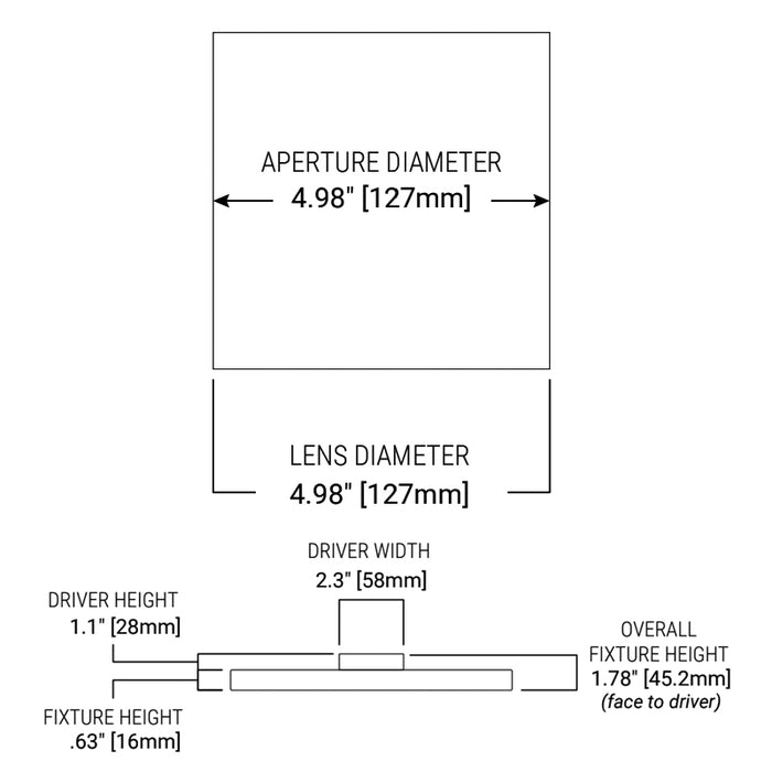 Halo SMX4SLSFS010 4" Square Surface Mount LED Downlight, 5CCT & 3 Lumens Selectable, 120-277V, Matte White