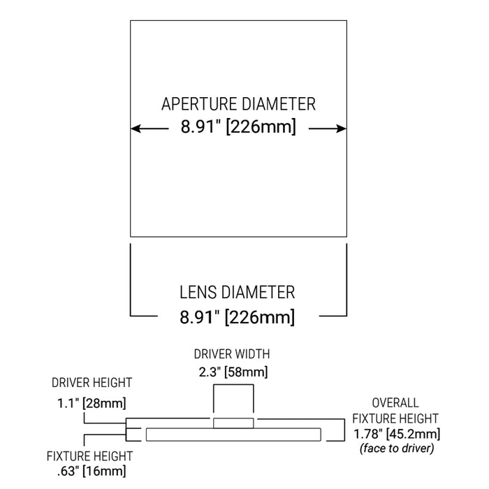 Halo SMX8SLSFS010 8" Square Surface Mount LED Downlight, 5CCT & 3 Lumens Selectable, 120-277V, Matte White