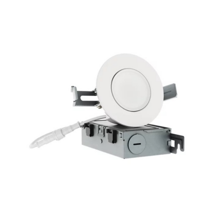 Halo HLA 3" Round Super Adjustable Recessed Canless LED Downlight, 5CCT Selectable, 120V, Matte White