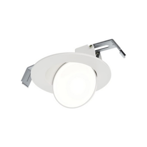 Halo HLA 4" Round Super Adjustable Recessed Canless LED Downlight, 5CCT Selectable, 120V, Matte White