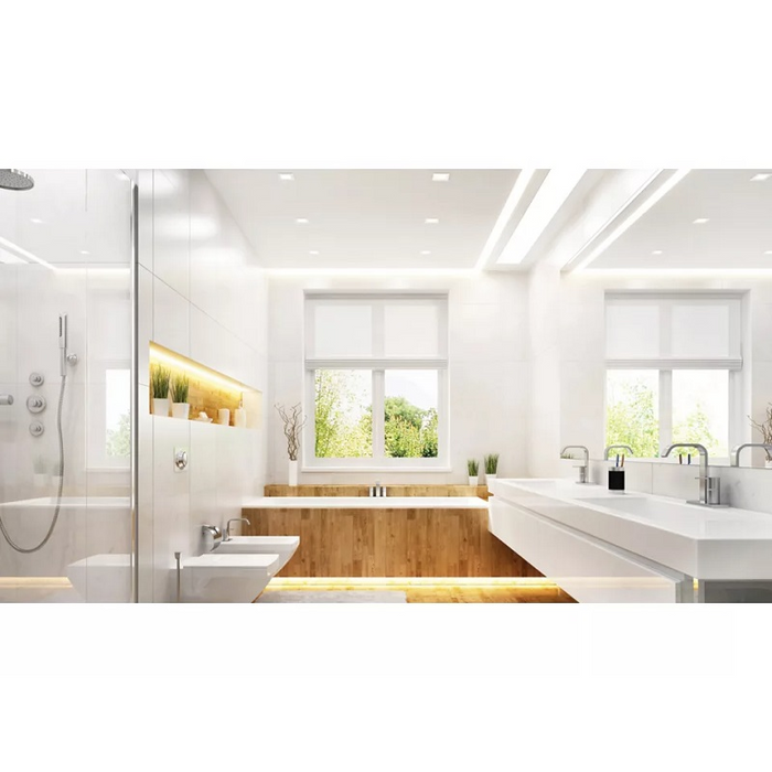 Halo HLBPH 4" Round Slim Smooth-Lens Canless LED Downlight, 6CCT Selectable, 120V, Matte White