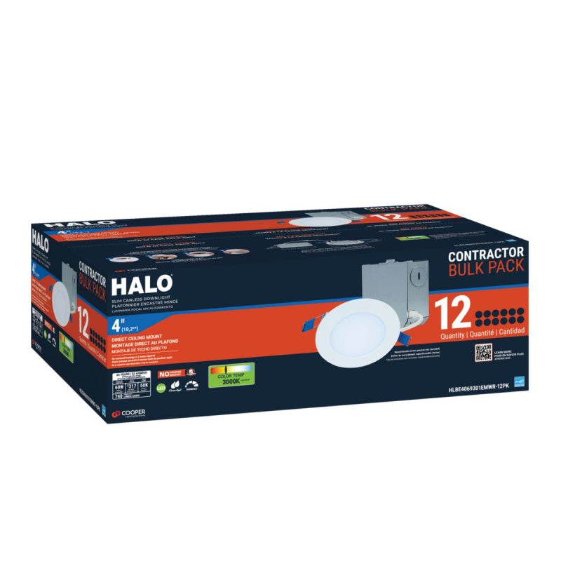 Halo HLBE4 4" Ultra-Slim LED Downlight, Contractor Pack