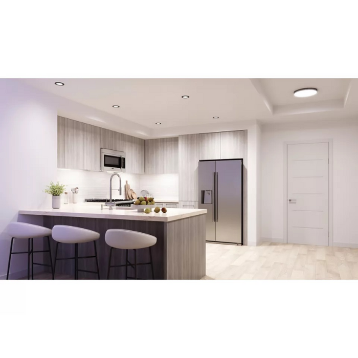 Halo HLBFR609FS5 6" Round Fire Rated Slim Low-Glare Canless LED Downlight, 5CCT Selectable, 120V