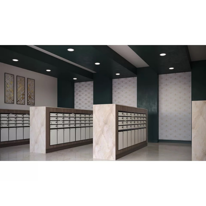 Halo HLBFR609FS5 6" Round Fire Rated Slim Low-Glare Canless LED Downlight, 5CCT Selectable, 120V