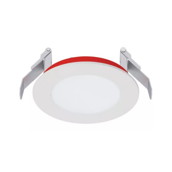 Halo HLBFR407FS5 4" Round Fire Rated Slim Low-Glare Canless LED Downlight, 5CCT Selectable, 120V - Matte White