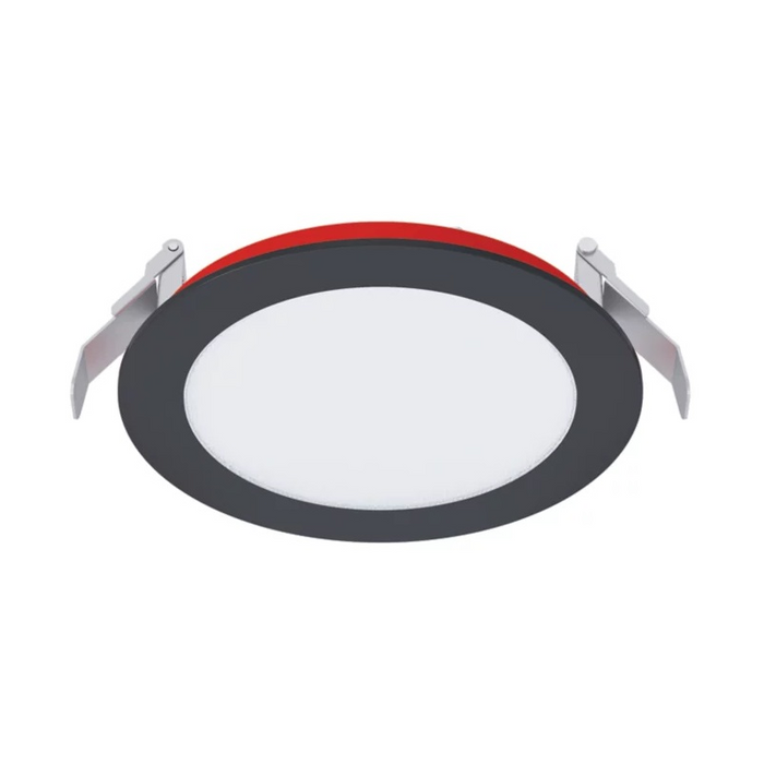 Halo HLBFR609FS5 6" Round Fire Rated Slim Low-Glare Canless LED Downlight, 5CCT Selectable, 120V - Matte Black