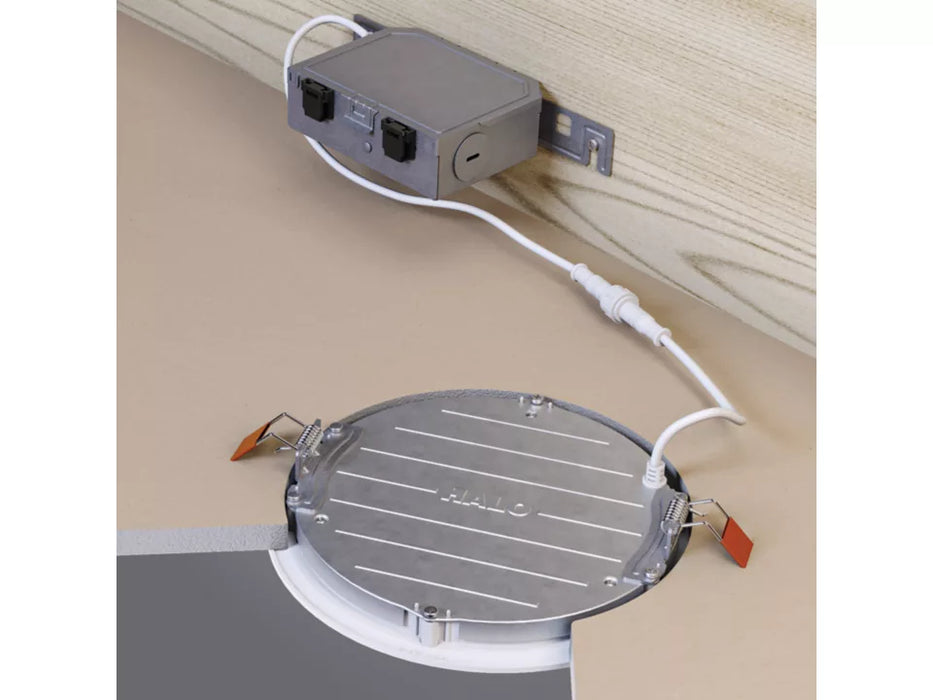 Halo HLBSL 4" Slim Canless LED Downlights, 5CCT Selectable, 600 Lumens, 120V, Matte White