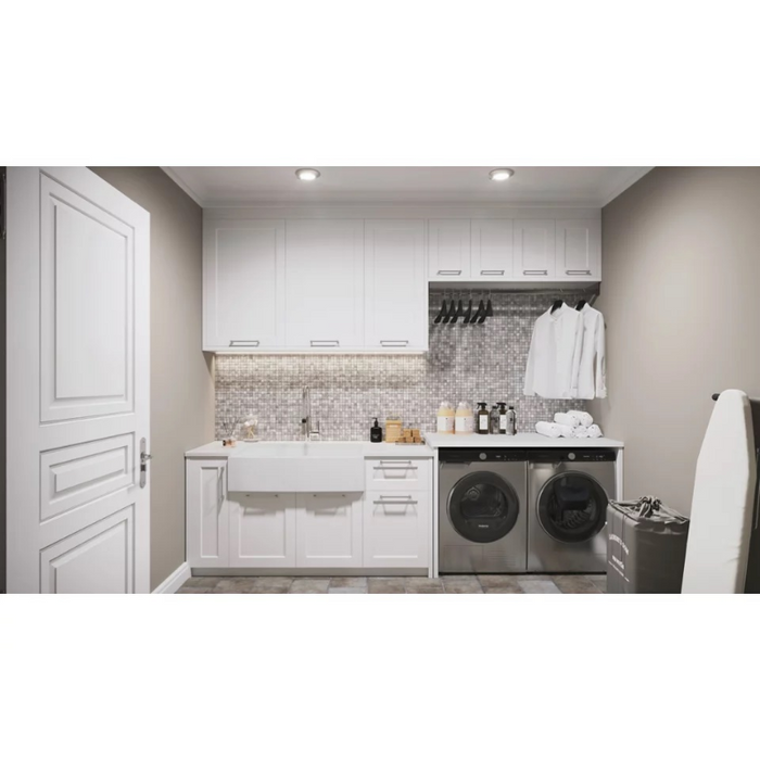 Halo HLCEMS 6" Surface Mount LED Disk Light with Integrated Motion Sensor, 5CCT Selectable, 1305 Lumens, 120V, Matte White, California Version