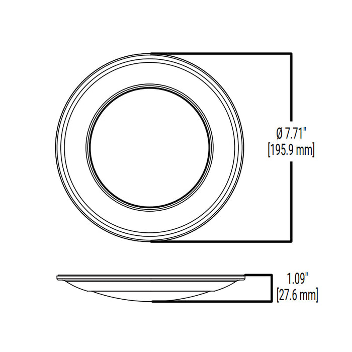 Halo HLS609 6" Round LED Low Profile Surface Mount, Contractor Pack, CA