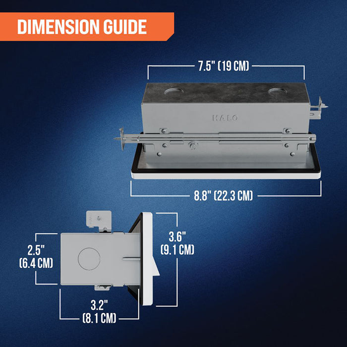 Halo HSLBK 8" 3.9W LED Brick Light, 5CCT Selectable, up to 170 Lm, 120V