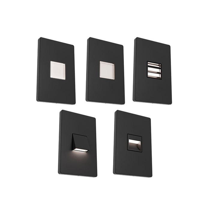 Halo HSL 5" 3.8W LED Step Light, 5CCT Selectable, up to 150 Lm, 120V - Matte Black