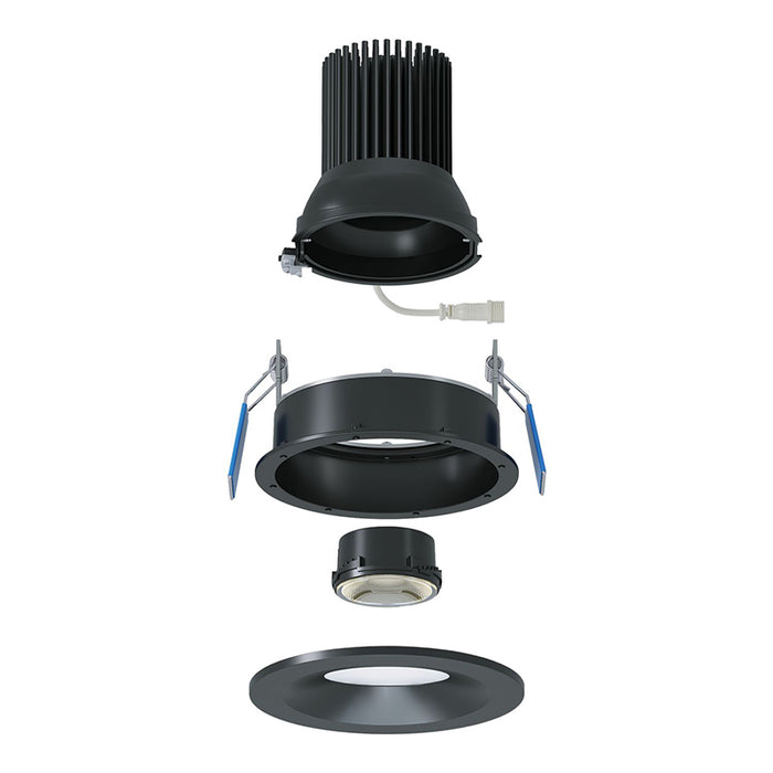 Halo ML2ALSD2W1ER ML Flex Series 2" Round Smooth Canless LED Adjustable Downlight, Field-SeleCCTable Dim-to-Warm