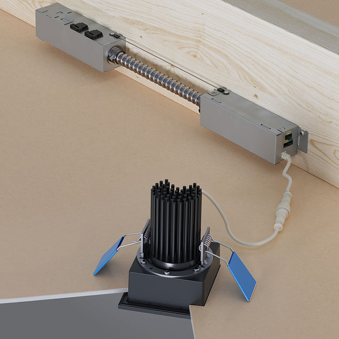 Halo ML4ALSFS1ES ML Flex Series 4" Square Smooth Canless LED Adjustable Downlight, 5CCT & 3 Lumen Selectable