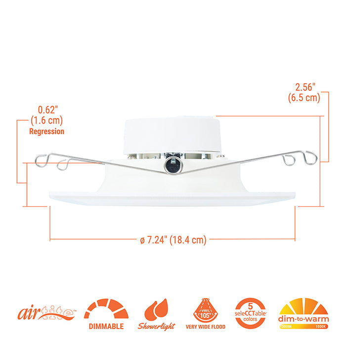 Halo RLNL5610 5"/6" Night Light Recessed LED Retrofit Module, CCT Selectable with D2W option
