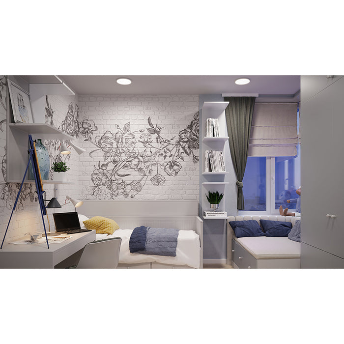 Halo SMX4RLSFS010 4" Round Surface Mount LED Downlight, 5CCT & 3 Lumens Selectable, 120-277V, Matte White