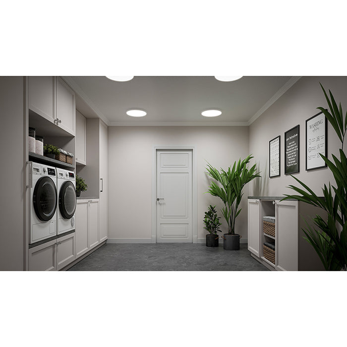 Halo SMX8RLSFS010 8" Round Surface Mount LED Downlight, 5CCT & 3 Lumens Selectable, 120-277V, Matte White