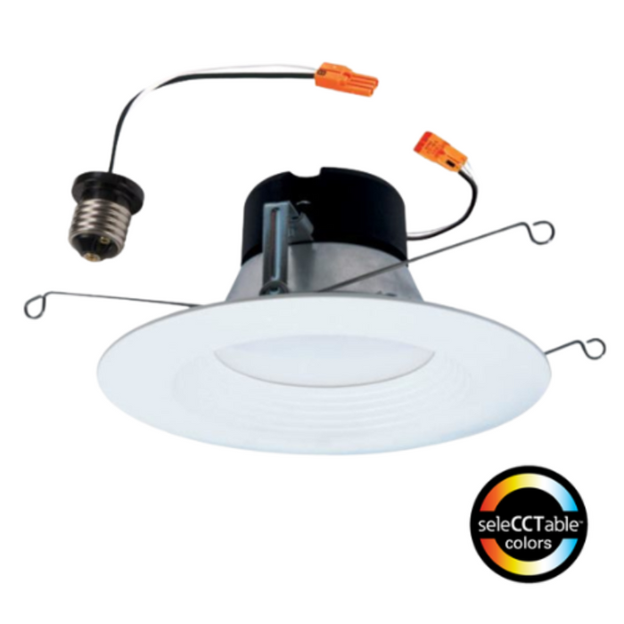 Halo LT56 5"/6" LED Retrofit Module with Baffle Trim, 5CCT Selectable, 1200 Lumens, 90 CRI, 10% Phase Cut Dimming, Matte White