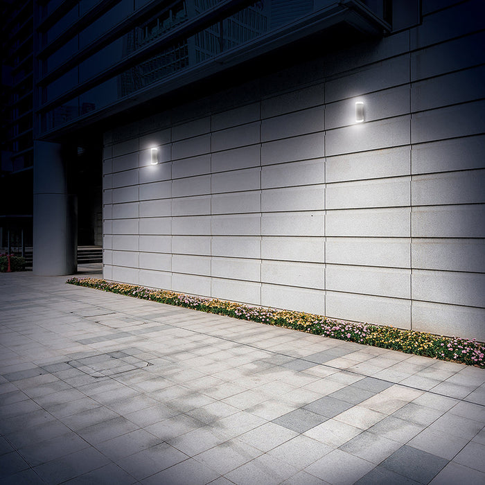 Halo CYLNDR20CLD2D  10" Round LED Outdoor Cylinder Wall Light with Photocell, 5CCT & 3 Lumens Selectable, Dusk to Dawn,120-277V